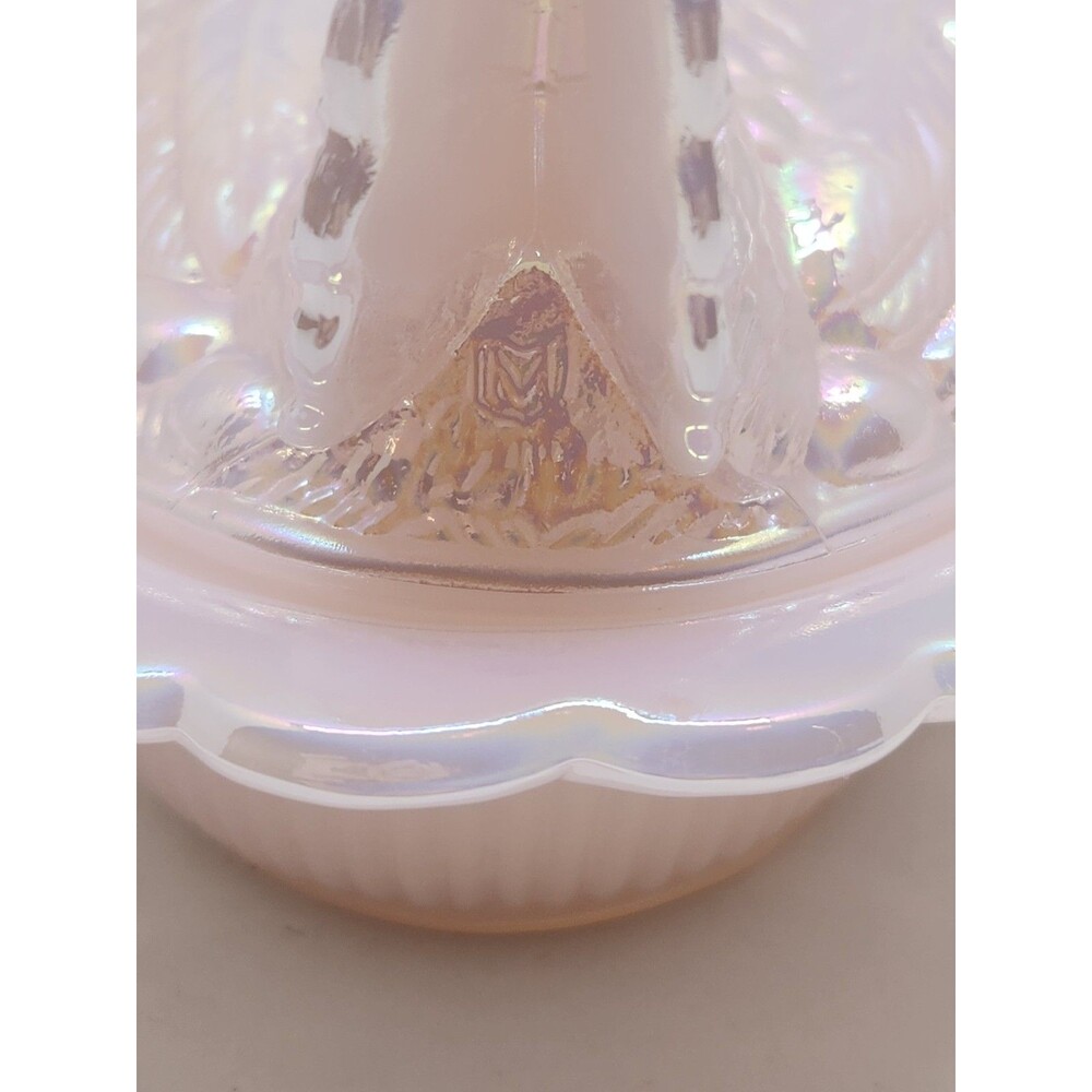 Mosser 6 1/2" Crown Tuscan Carnival Iridescent Hen On Nest Chicken On Nest - Picture 4 of 7